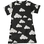 Snurk T-Shirt Dress Kids Cloud 9 Grey Black-Maat 116