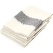 Libeco Theedoek Ajaccio Black Linnen (Set van 6)