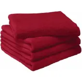 MOODIT Handdoek Troy 50 x 100 cm Deep Red (Set van 4)