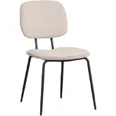 NABER Aiden 1R, stoel, frame zwart, bekleding beige (01)