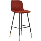 Livin24 Velvet barkruk Mikky koper 65-78 cm