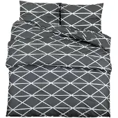 vidaXL Dekbedovertrekset 240x220 cm katoen grijs