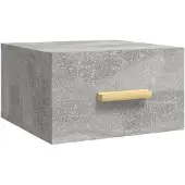 vidaXL Nachtkastje wandgemonteerd 35x35x20 cm betongrijs
