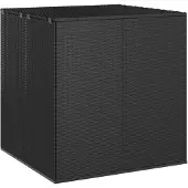 vidaXL Tuinbox 100x97,5x104 cm polyetheen rattan zwart
