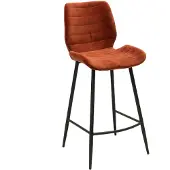 NABER Velvet barkruk Toby koper 71 cm