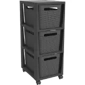 Rotho Tower Brisen - Ladekast 3 x 16L met wieltjes - Antraciet