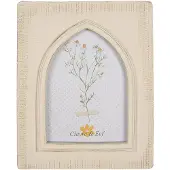 Clayre & Eef Fotolijst 13x18 cm Beige Kunststof Glas Rechthoek Fotokader Beige Fotokader