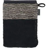 Cawö Washandje Luxury Home Two-Tone Black (Set van 6)