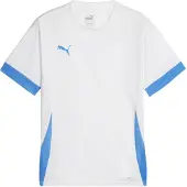 Puma Teamgoal wedstrijdshirt, korte mouwen, voor kinderen - Wit / Koninklijkblauw