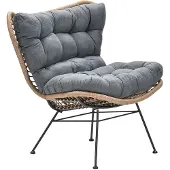 Garden Impressions Libelle Relax Fauteuil Naturel Rotan/Mystic Grey
