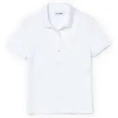 Lacoste Slim Fit Dames Poloshirt wit, Effen