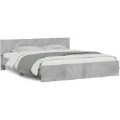 vidaXL Bedframe met hoofdeinde betongrijs 160x200 cm