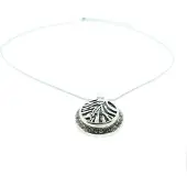 Behave - Ketting met hanger in artistiek design - Zilverkleur - 47 cm + verlengketting