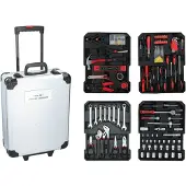 Kinzo Gereedschapset - 187 Delig - Aluminium Gereedschapskoffer