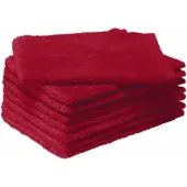 MOODIT Washandje Troy 16 x 21 cm Deep Red (Set van 8)