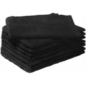 MOODIT Washandje Troy 16 x 21 cm Black (Set van 8)