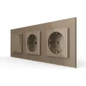 Livolo | Goud | 2+SR+SR | Aan/Uit | Wipschakelaar met dubbele