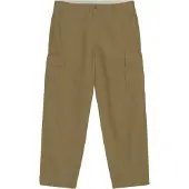 KnowledgeCotton Apparel Broek Men Fig Loose Cargo Poplin Burned Olive-XL