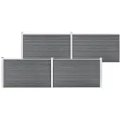vidaXL Schutting 699x106 cm HKC grijs