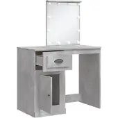 vidaXL Kaptafel met LED-verlichting 90x42x132,5 cm betongrijs