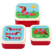 Rex London Snackdoosjes Sausage Dog/ Teckel van (3 stuks)
