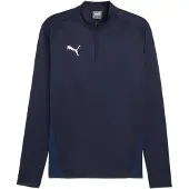 Puma teamGOAL Trainingstrui 1/4-Zip Donkerblauw Wit
