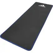 Adidas core training mat blauw 10 mm fitnessmat met draagband 10 mm blauw Unisex