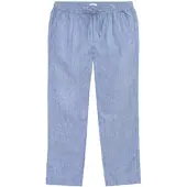 KnowledgeCotton Apparel Broek Men Fig Loose Linen Moonlight Blue-XS