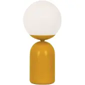 VIOKEF Tafellamp Erietta, geel / oranje, Woon-/ Eetkamer, Glas, Modern, Tafellamp