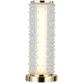 VIOKEF Tafellamp Irma, messing / goud, Woon-/ Eetkamer, Glas, Tafellamp