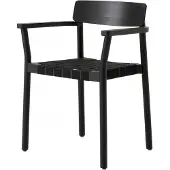 &tradition Betty TK9 Armstoel Black - Black Linen