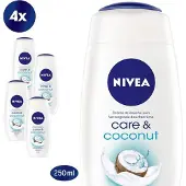 Nivea Care & Coconut Douchecreme - Douchegel - 4x 250ml