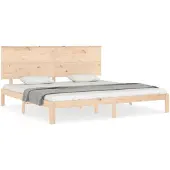 vidaXL Bedframe zonder matras massief grenenhout 200x200 cm