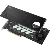 Asus Hyper M.2 x16 Gen5 Kaart M.2 PCIe x16 geschikt voor (SSD): 2242, 2260, 2280 Actieve koeling