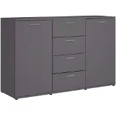vidaXL Dressoir 120x35,5x75 cm bewerkt hout grijs