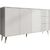 Meubella | Dressoir wit 180x40cm goud