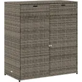 vidaXL Tuinkast 105x55x113 cm poly rattan grijs