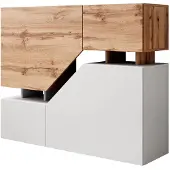 Meubella Dressoir Canberra - Eiken - Wit - 120 cm