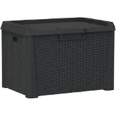 vidaXL Tuinbox 125 L polypropeen antracietkleurig