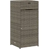 vidaXL Tuinkast 55x55x111 cm poly rattan grijs