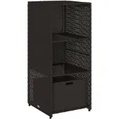 vidaXL Tuinkast 50x55x115 cm poly rattan zwart