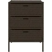 vidaXL Tuinkast 55x59x80 cm poly rattan bruin