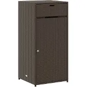 vidaXL Tuinkast 55x55x111 cm poly rattan bruin