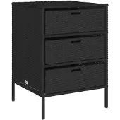 vidaXL Tuinkast 55x59x80 cm poly rattan zwart