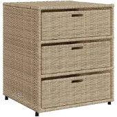 vidaXL Tuinkast 55x59x69 cm poly rattan beige