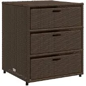 vidaXL Tuinkast 55x59x69 cm poly rattan bruin
