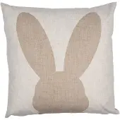 Clayre & Eef Kussenhoes 45x45 cm Beige Polyester Konijn Sierkussenhoes Beige Sierkussenhoes
