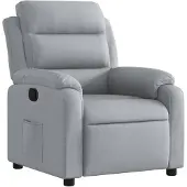 vidaXL Fauteuil verstelbaar stof lichtgrijs
