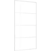 vidaXL Schuifdeur 102,5x205 cm ESG-glas en aluminium wit