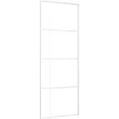 vidaXL Schuifdeur 76x205 cm mat ESG-glas en aluminium wit